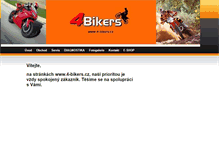 Tablet Screenshot of 4-bikers.cz